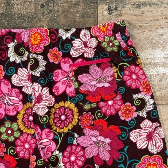 Vera Bradley Floral Print Corduroy Pajama Lounge Pants Size Small - Picture 6 of 11